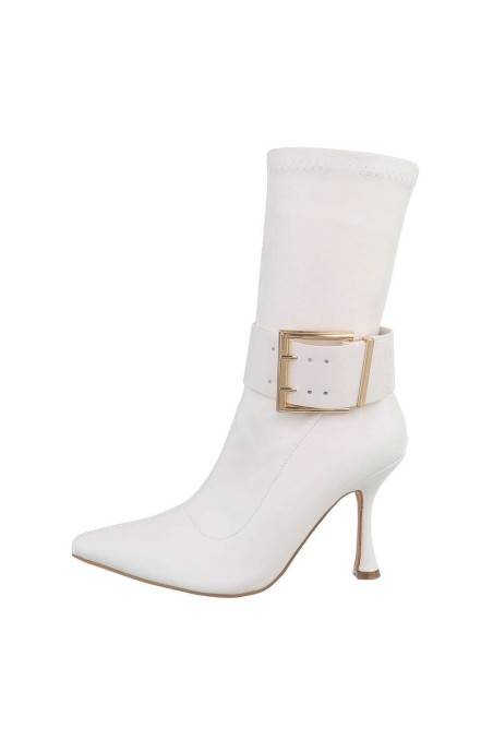 Damen High-Heel Stiefeletten - white-MVP333-white
