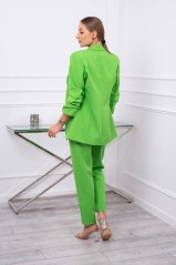 Elegantiškas švarkas ir kelnės šviesiai žalios spalvos KES-23837-80172K