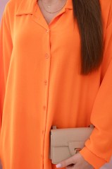 Ilgi marškiniai su viskoze oranžinės spalvos KES-28024-59100-25