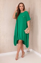 Oversize suknelė su kišenėmis žalios spalvos KES-28739-6858