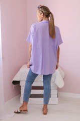 Medvilniniai marškiniai trumpomis rankovėmis Violetinė KES-28836-9812