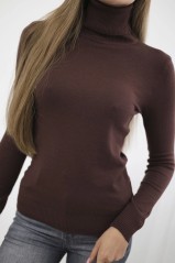 Pullover mit Rollkragen rudos spalvos KES-30559-A29