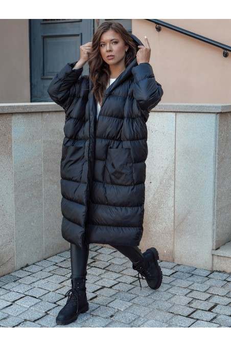 Moteriška oversize žieminė striukė su gobtuvu ANNIKA juoda Dstreet GR-TY4541