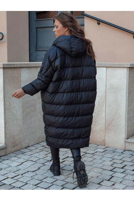 Moteriška oversize žieminė striukė su gobtuvu ANNIKA juoda Dstreet GR-TY4541