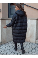 Moteriška oversize žieminė striukė su gobtuvu ANNIKA juoda Dstreet GR-TY4541