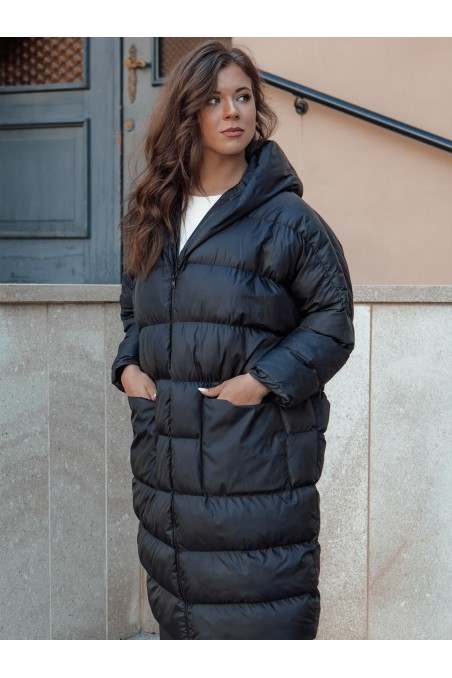 Moteriška oversize žieminė striukė su gobtuvu ANNIKA juoda Dstreet GR-TY4541